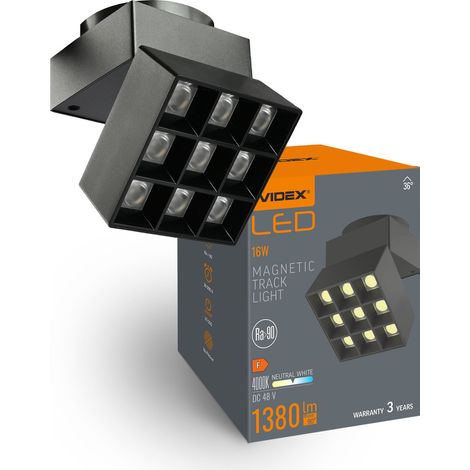 Illuminazione a LED per sistema di illuminazione a binario stretto videx VL-trms-LE29B, nero (1/5)