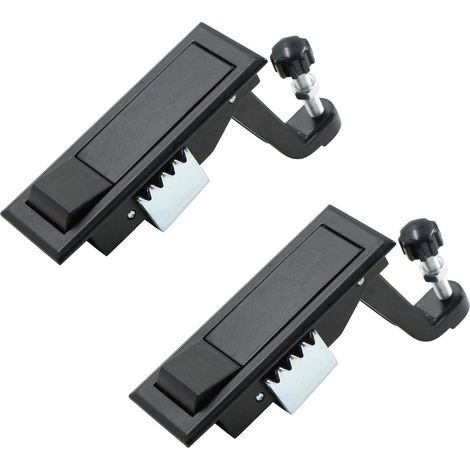 2Pcs Serrure Porte D'Armoire Bouton Poussoir - éLectrique Plat Armoire Meubles PoignéE Meuble Tiroirs Verrouillables Tiroir Camping Caravane Camping-Car Yacht Navire Bateau Noir (1/5)