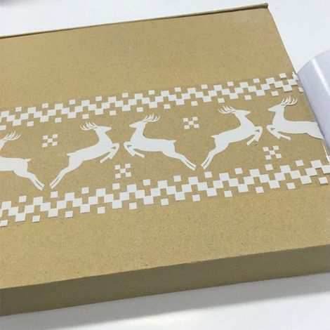 Stickers muraux décoratifs pour miroir, motif wapiti de Noël, pour la taille, à motifs de wapiti. (1/5)