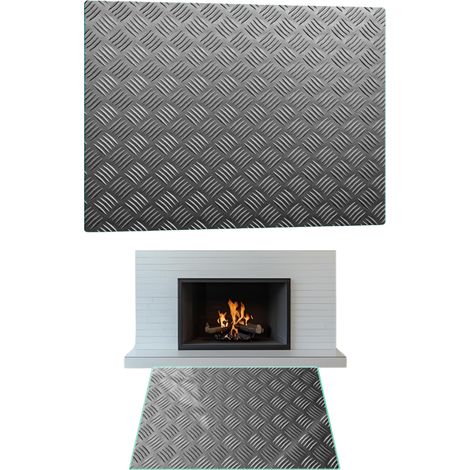 SOPORTE PARA CHIMENEA DE CRISTAL TEMPLADO DIMENSIONES 52x50cm GRÁFICOS METAL (1/5)