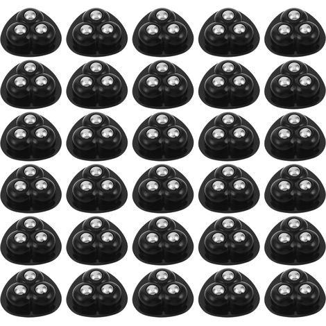 mini roulettes pivotantes auto adhésives en acier inoxydable