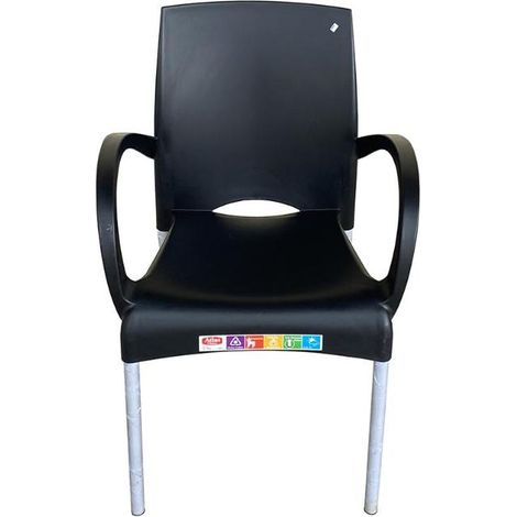 SILLON RESINA ALUMINIO OURIKA NEGRO (1/2)