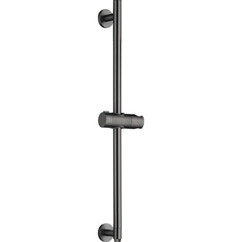 Asta doccia scorrevole rotonda Adur con presa acqua finitura gun metal spazzolato [ IMEX® ]