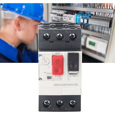 Interrupteur de protection pour démarreur moteur AC690V, disjoncteur moteur, bouton de démarrage manuel, disjoncteur de surcharge, montage sur rail GV2-ME10C 4-6,3A (1/5)