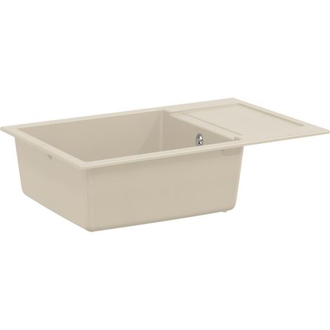 Sink Beige 780 x 500 mm 80% Quartz and 20% Resin vidaXL