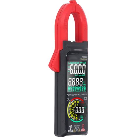 Pince ampèremétrique numérique multimètre intelligent à double écran, testeur de courant et de tension NCV CC/CA avec lampe torche intégrée (1/5)