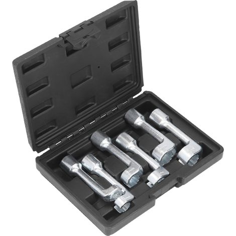 Clé à douille en L pour injecteur, 6 pièces, démontage de ligne de carburant, entraînement 1/2 pouce, tailles 12-19 mm (1/5)