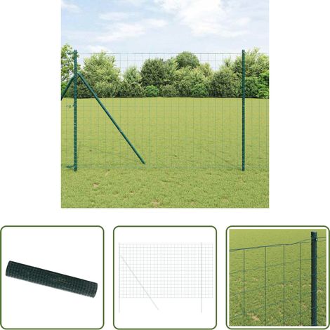 Gartenzaun - Eurozaun Grün 1,6 x 10m PVC-beschichtetes Eisen (1/5)