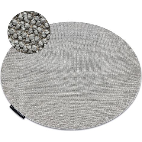 Tappeto CASABLANCA LOOP cerchio grigio chiaro, loop, morbido grey rotondo 80 cm