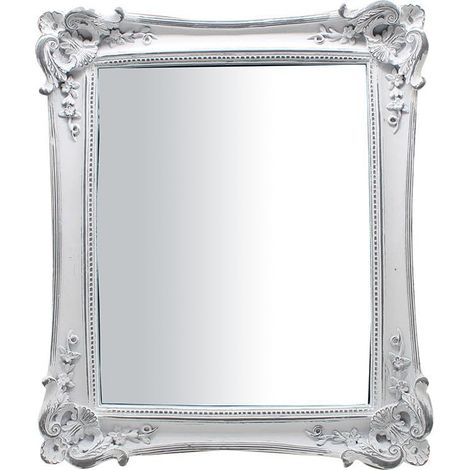 Biscottini Miroir Mural L27.5xPR3.5xH32.5 - Miroir Salle de Bain - Miroir Décorations Maison - Décor Chambre Shabby (1/2)