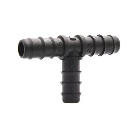 (Té - 25 mm x 4 pièces) Raccords à barbes pour tuyaux PE, coudes, bouchons de réparation, raccords pour tuyaux d'irrigation goutte à goutte de jardin (1/5)