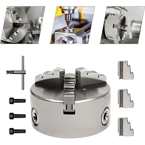 Mandril de precisión de 3 mordazas de 125 mm Mandril de 3 mordazas para torno CNC Mandril (1/5)