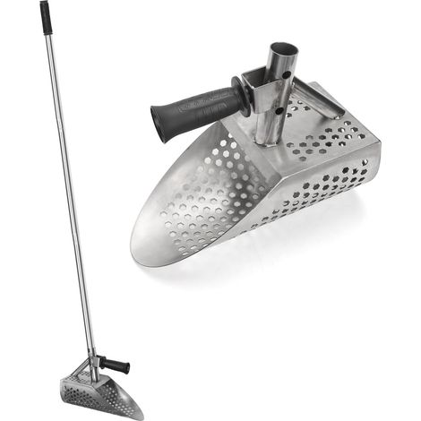 Pelle à Sable pour Détecteur de Métaux, Pelle de Détection de Métaux avec Longue Poignée en Acier Inoxydable Metal Detecting Shovel pour la Chasse au Trésor Adulte (1/5)