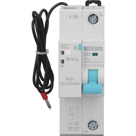 Disjoncteur WiFi 1P automatique 145‑295V 63A, minuterie télécommandée pour appareils domestiques (1/5)