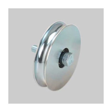 ruota con bullone per cancelli gola tonda 120 mm