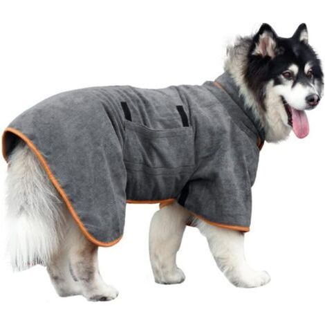 Dog bathrobe/towel, made of quick-drying and ultra-absorbent microfiber, ideal for quickly drying pets（S） (1/5)