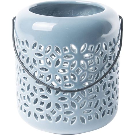 Esschert Design Windlicht L Blau hell Ø 11 cm (1/2)