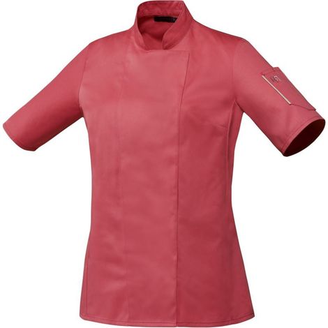 Veste de cuisine femme manches courtes Robur Unera polycoton Framboise M