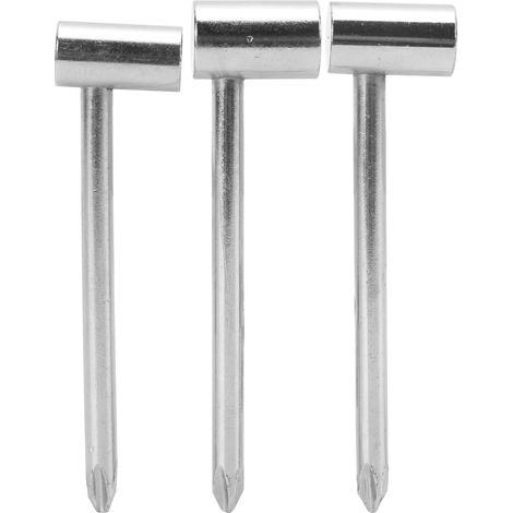 Clé à truss rod 3 pièces pour guitare 7mm/8mm/6.35mm en acier argenté (1/5)