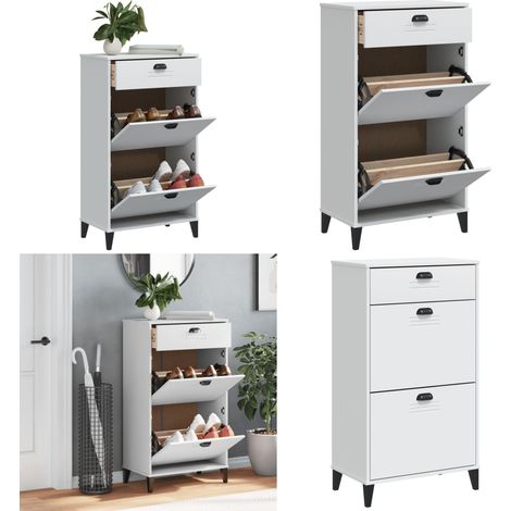 Mueble zapatero VIKEN madera de ingeniería blanco - Muebles de almacenamiento - Armario para zapatos