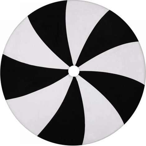 Weihnachtsbaumdecke – Schwarz-weißes Lollipop-Design – 90 cm - Weihnachtsbaumdecke – Schwarz-weißes Lollipop-Design – 90 cm (1/5)