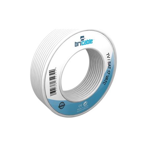 CÂBLE COAXIAL TV BLANC - 10 M