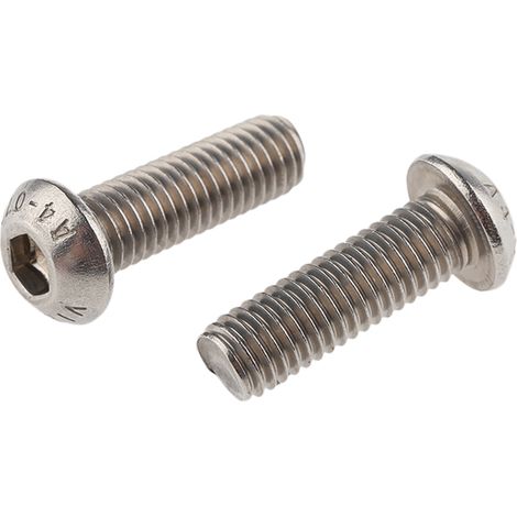 Vis à six pans creux, M8 x 25mm, tête Vis bombée à tête creuse hexagonale, en Acier Inoxydable ( Prix pour Boîte de 50 )