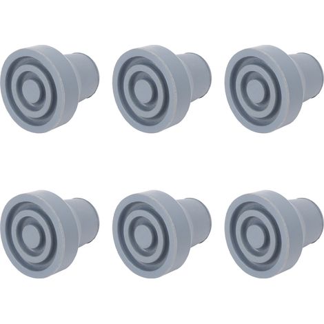 Embouts de canne en caoutchouc souple 19mm - 6 pièces - Résistants à l'usure et stables pour béquilles (1/5)
