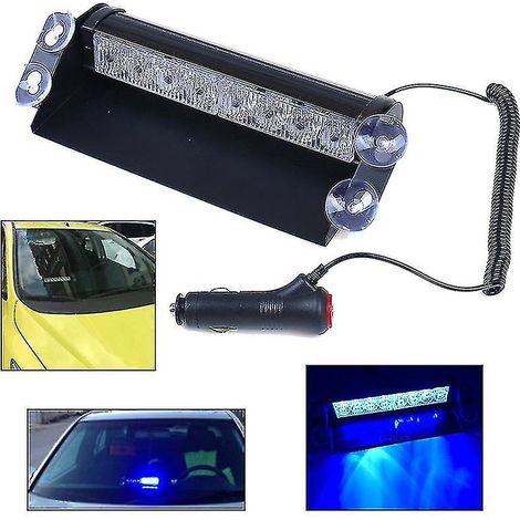 LED bleues d'urgence, gyrophare stroboscopique pour tableau de bord de voiture de police ou camion. (1/5)