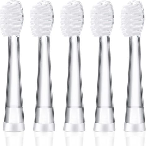 Children's Toothbrush Head for Seago SG513/SG977/SGEK6//, 5pc Kids Toothbrush for Dada-Tech BB1/977/K6, for Brush-Baby WildOnes/KIDZSONIC Children Electric Toothbrush (1/5)