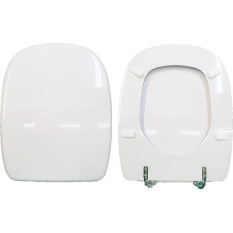 Copriwater Fleo Dolomite legno rivestito in resina poliestere bianco come originale (1/4)