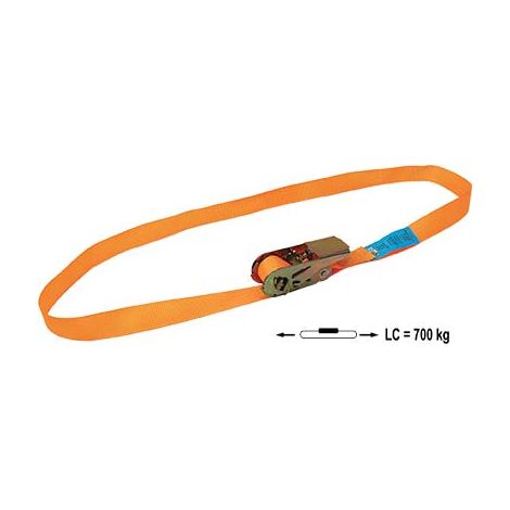 CINGHIA AD ANELLO + CRIC EFFE - L.MT 5,0 H.MM 25 KG 700- 3 pezzi