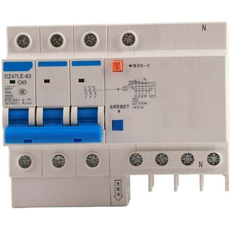 Disjoncteur Différentiel Résiduel DZ47LE-32 2P N C32 230V 32A 30mA (1/4)