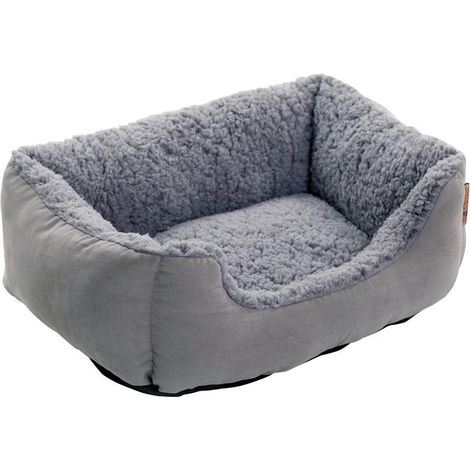 Hundebett Hundekissen Hundekorb Haustierbett Tierbett Hundesofa Hellgrau/Grau 50x37x17 cm (1/5)