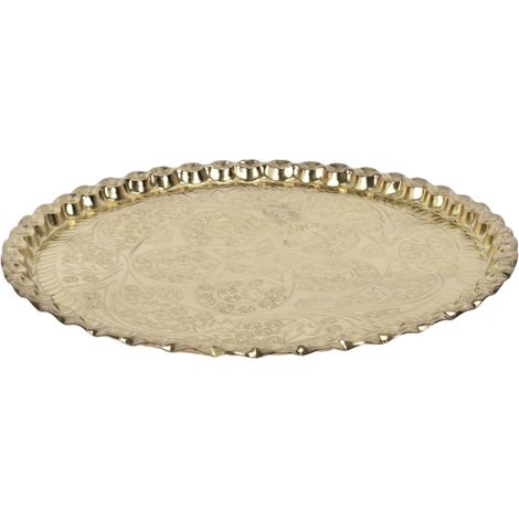 Plateau de Service "Déco" 47cm Or (1/2)