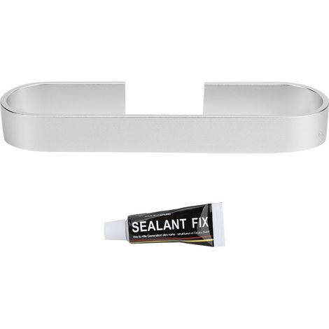 1 Porte-serviettes, aluminium, barre unique, anneau, résistant à la corrosion, pour salle de bain (1/5)