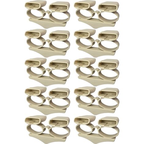 10x Embout support de latte double long 38 x 8 mm suspendu en élastomère pour sommier cadre bois Embout Lit Meuble Fixation Tenon, Beige (1/5)