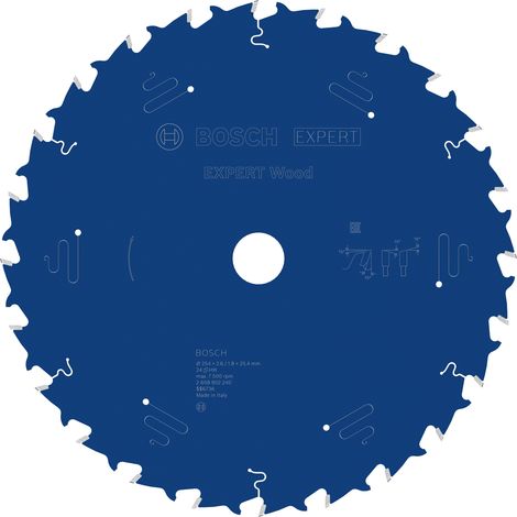 Bosch PRO EXPERT Wood Circular Saw Blade 254 x 2.6/1.8 x 25.4 mm 2608902240 (1/5)