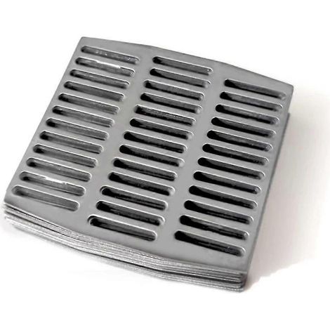 36-teiliges Edelstahl-Bodenablaufset, bestehend aus: Filtergitter, Antiverstopfungsplatte und Haarfangdeckel. (1/5)