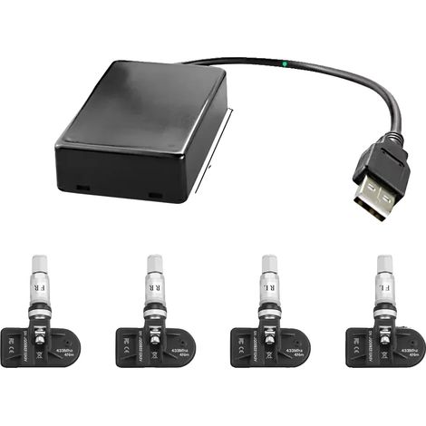 Sistema de monitoreo de presión de neumáticos, pantalla de 2,5 pulgadas, compatibilidad con Android, TPMS interno. (1/2)