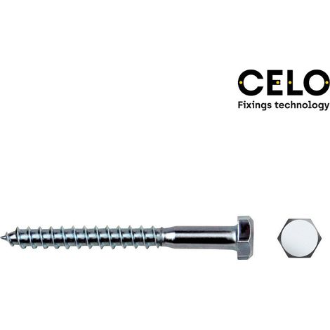 Scatola da 30 Viti Esagonali Din/Ref 571 Ø8x80mm Zincate - Celo