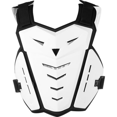 Veste de protection moto durable gilet pilote course armure poitrine blanc (1/5)