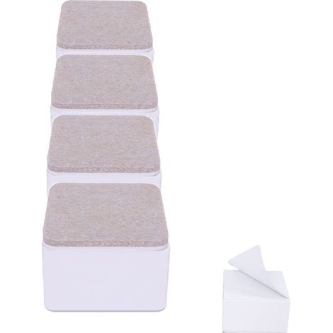 Rehausseur de meuble de 5 cm en acier au carbone, rehausseur robuste pour table et armoire, lot de 4, couleur blanche (1/4)