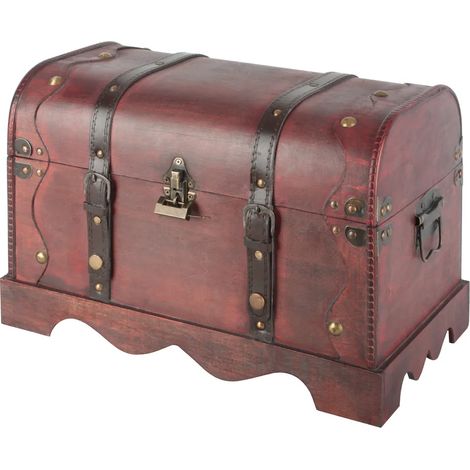 Coffre au trésor SEVICO avec serrure, boîte en bois, coffre de pirate, différentes tailles et variantes F46 (1/5)