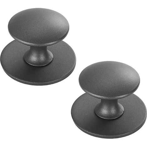 Juego de 2 pomos redondos de acero inoxidable para puerta de granero, cobertizo de jardín, garaje, puerta corrediza, cocina, armario (gris arena) (1/5)