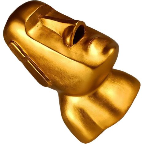 Kosmetiktuchbox aus Kunstharz mit Moai Statue Motiv