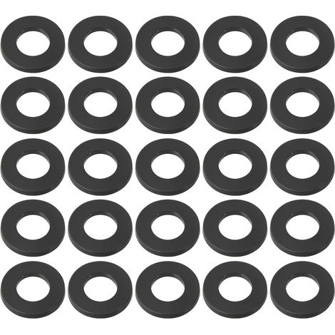 Rondelle Inox M8,25 Pièces Grand Rondelles Plates Acier Inoxydable A2 V2A Noir Joints Bague D'étanchéité Joint Torique pour Vis Et Boulons Filetés (1/5)