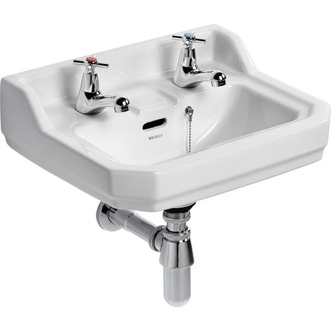 Ideal Standard Waverley Wall Hung Basin 450mm Wide - 2 Tap Hole