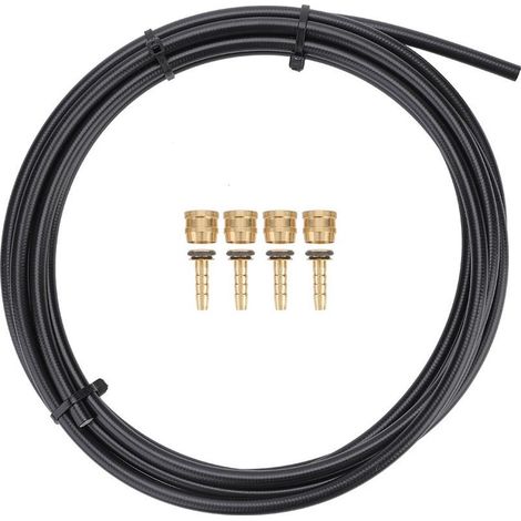 Fahrradbremsschlauchset, 3M Fahrrad-Hydraulik-Scheibenbremsölschlauch mit Olivenverbindereinsätzen, für Mountainbike und Rennrad, Schwarz. (1/5)