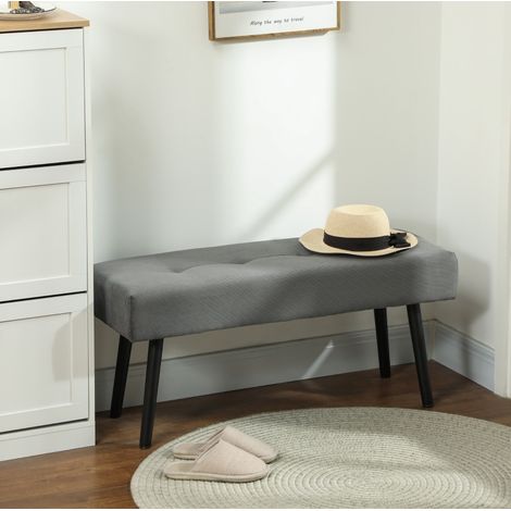Sillón tapizado con cordón gris para dormitorio moderno OKMYHOME (1/5)